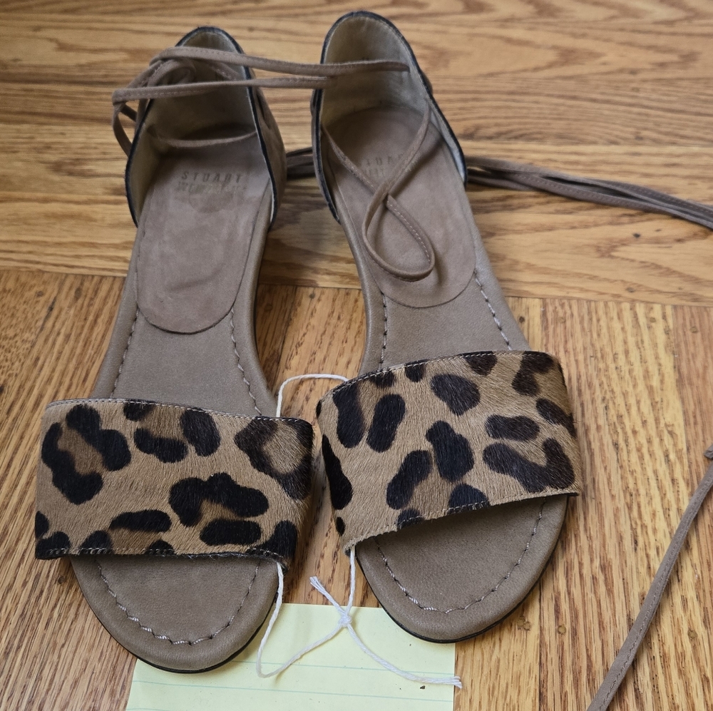 Stuart Weitzman Leopard Print Women's Sandals - Picture 2 of 7